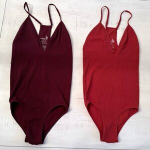 FREE PEOPLE Move Along Bodysuit Set of 2